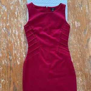 Jacob Deep Red Sleeveless Midi Dress